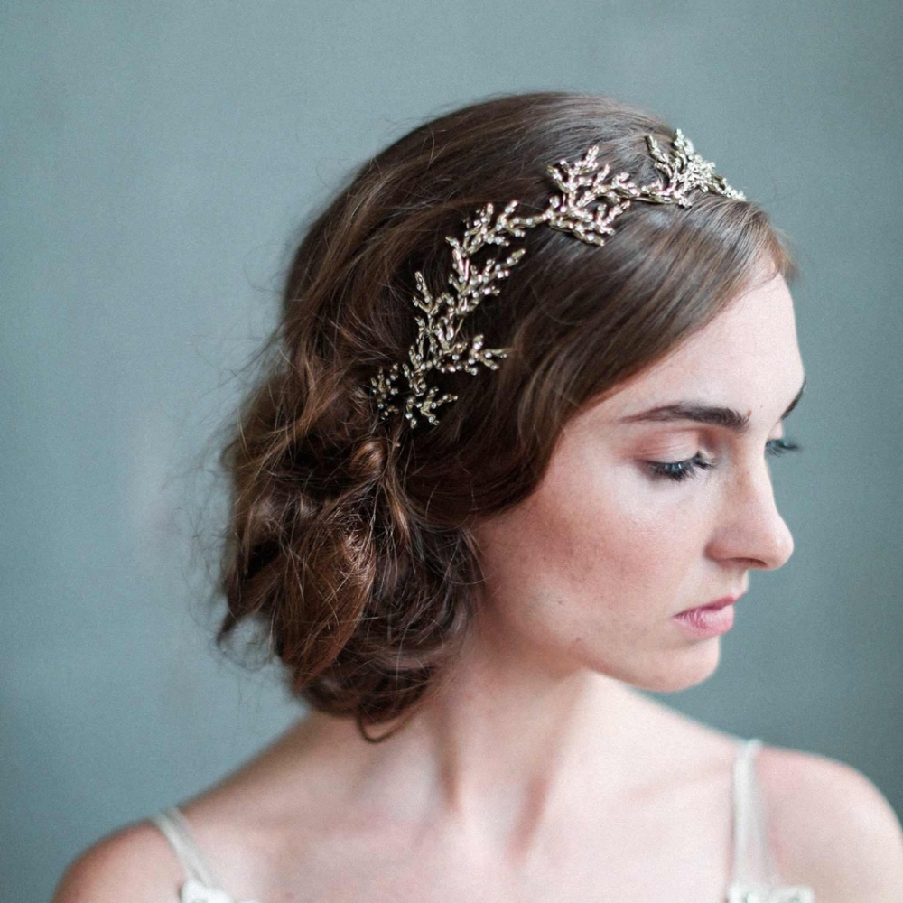 Gilded Crystal Encrusted Branch Headpiece